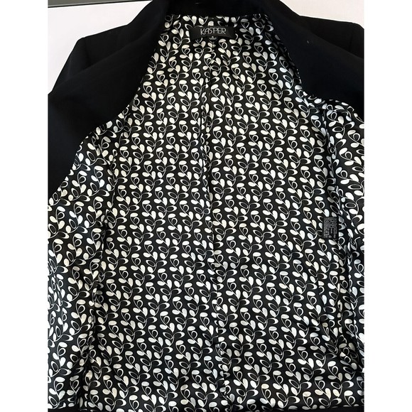 KASPER Womens Polyester Single Breasted Lined Blazer Braided Cuff Jacket Size 8 - Picture 5 of 8